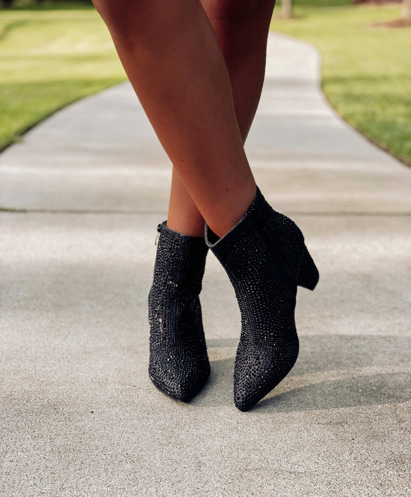 Iceberg Rhinestone Booties - Southern Trends Boutique 