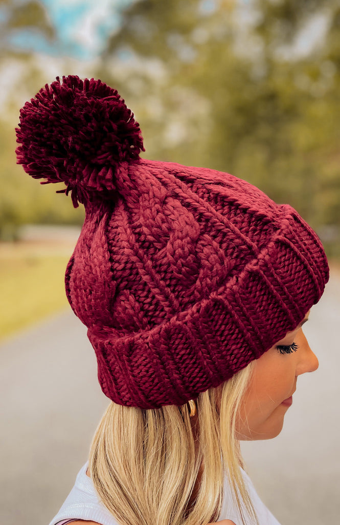 Cool Air Beanie - Burgundy - Southern Trends Boutique 