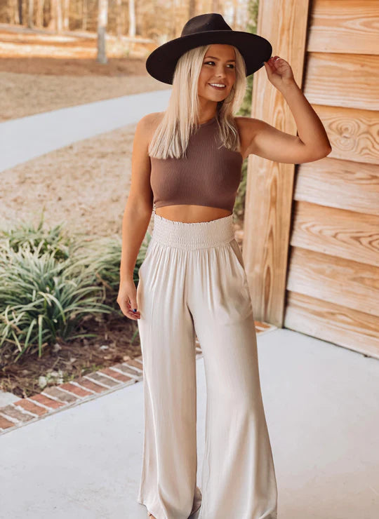 Day Dreamer Pocketed Pants - Southern Trends Boutique 