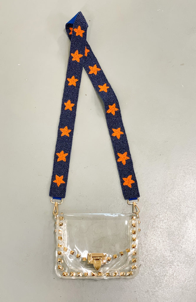 Sienna Star Beaded Crossbody Strap - Navy - Southern Trends Boutique 