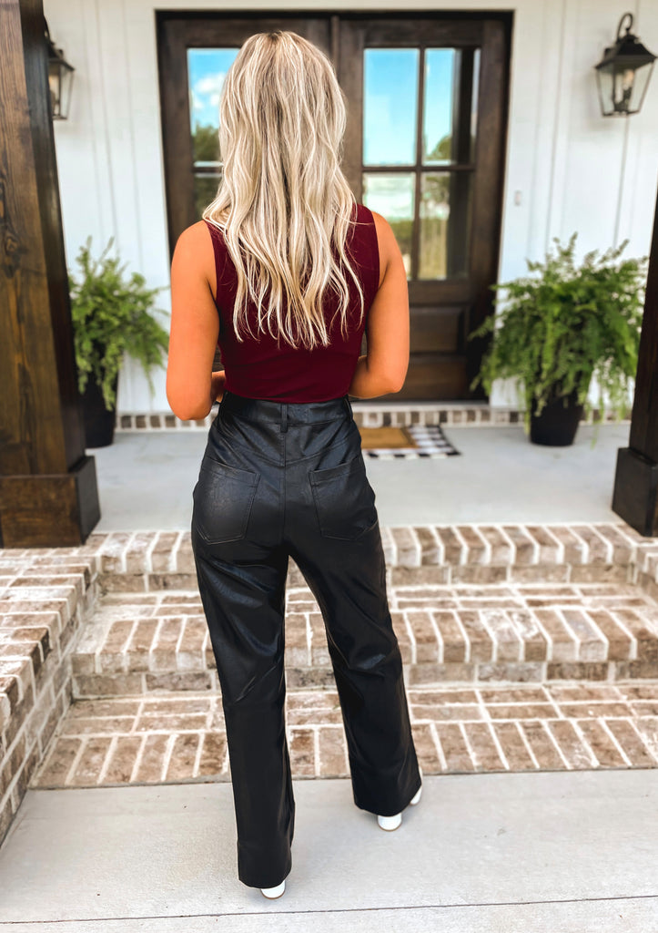 Marley Faux Leather Pants - Southern Trends Boutique 