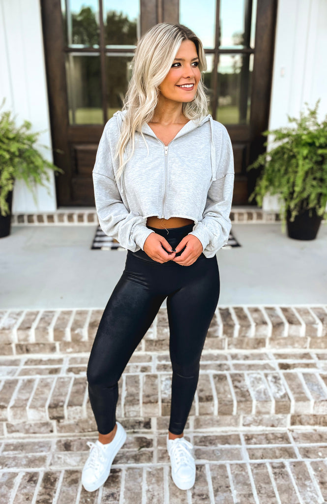 Keep It Casual Cropped Hoodie - Southern Trends Boutique 
