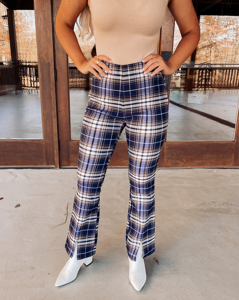 XOXO Plaid Pants - Southern Trends Boutique 