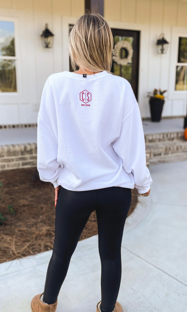 Charlie Southern: Tailgate Club Corded Sweatshirt - Southern Trends Boutique 