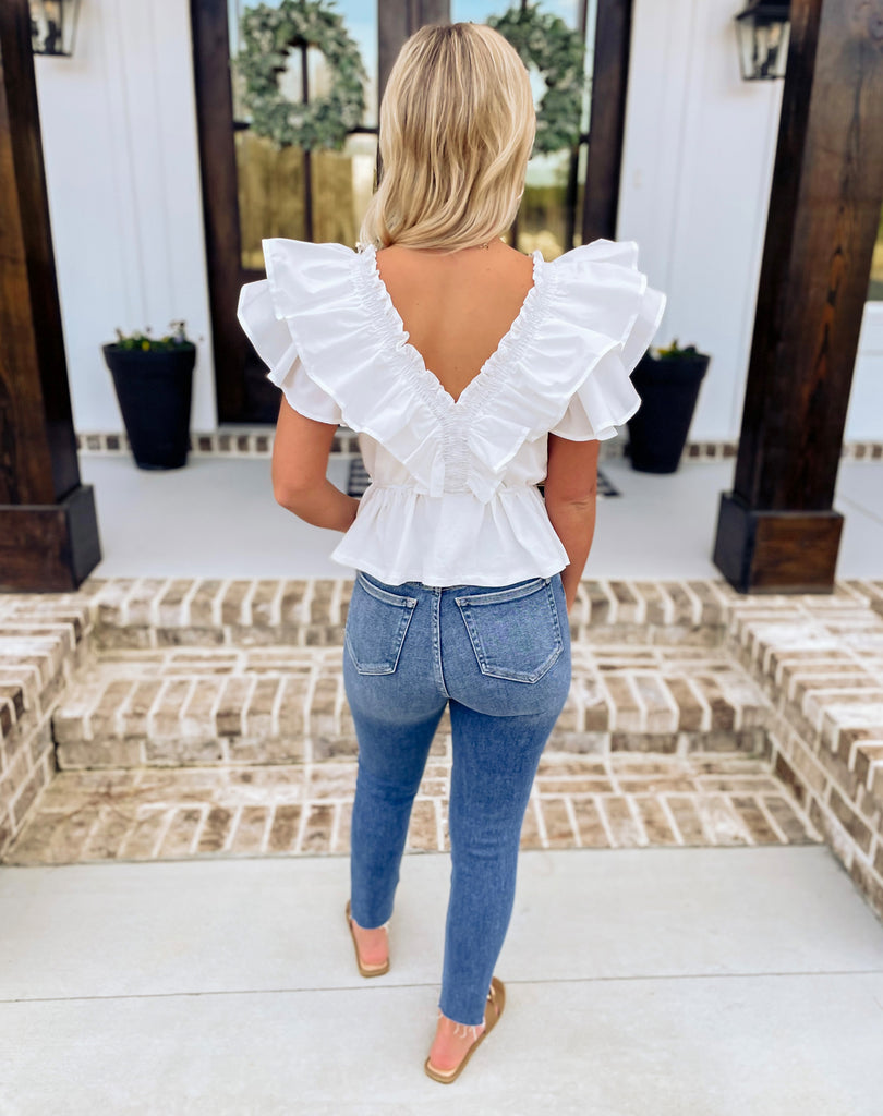 Rosemary Ruffle Top - Southern Trends Boutique 