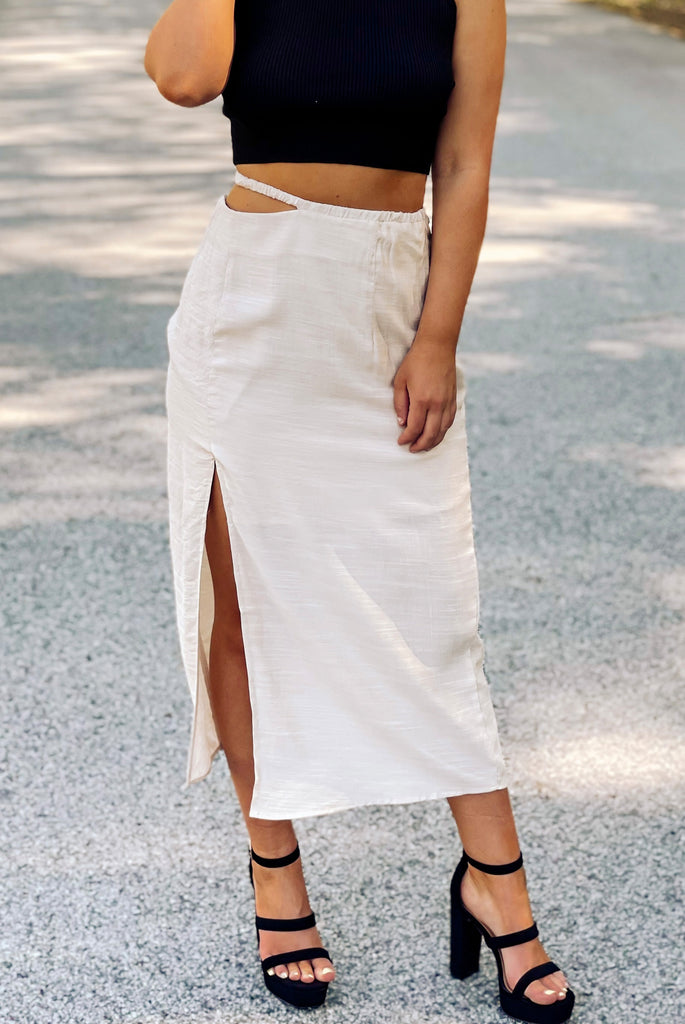 Stay Neutral Midi Skirt - Southern Trends Boutique 