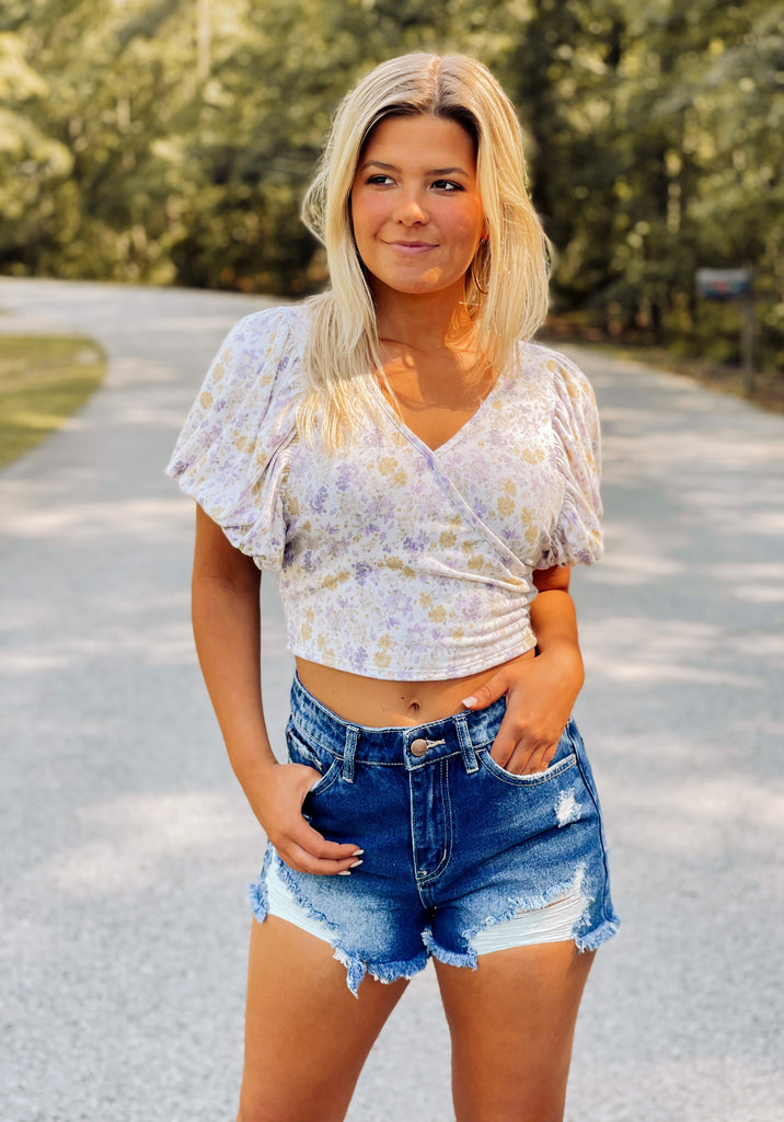 Beachside Floral Crop Top - Southern Trends Boutique 