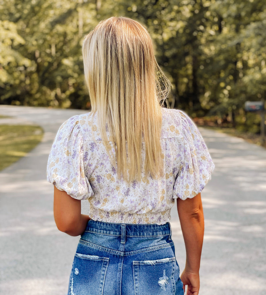 Beachside Floral Crop Top - Southern Trends Boutique 