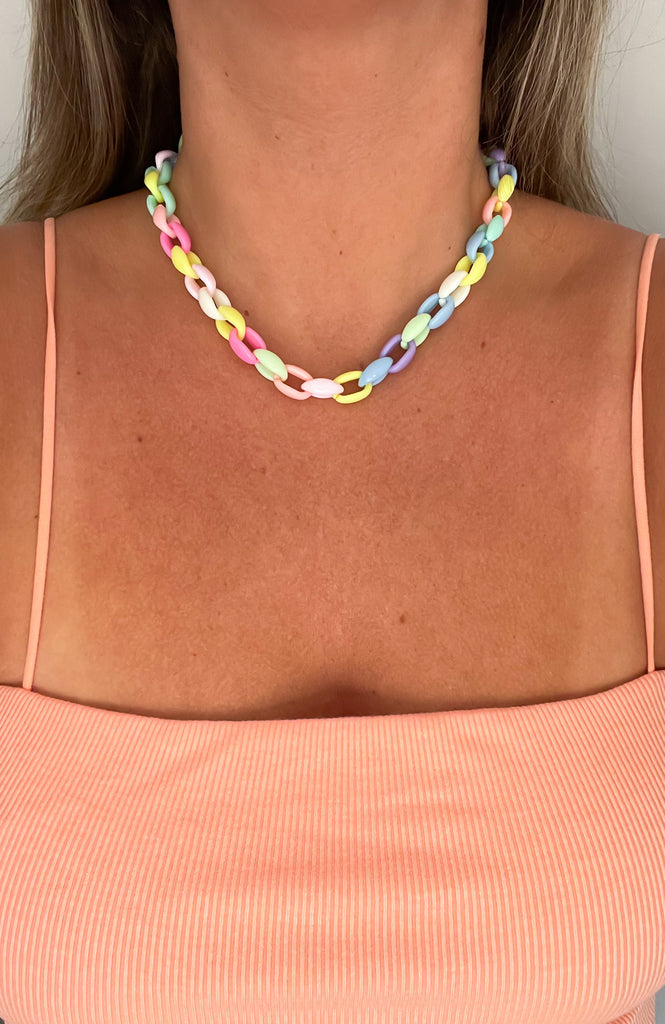 Pastel Link Necklace - Southern Trends Boutique 
